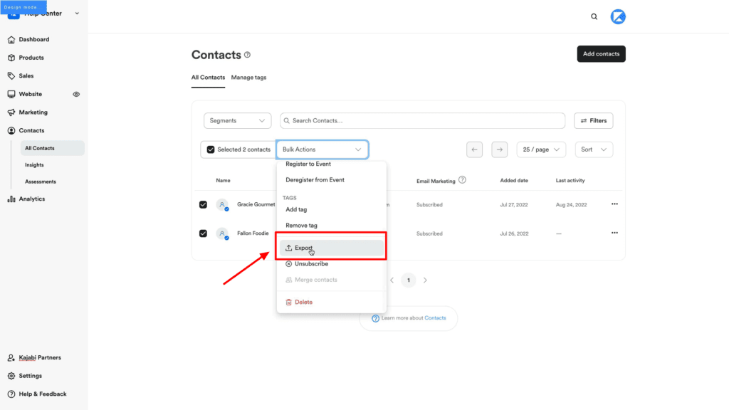 Export Contact Data in a User-Friendly Format