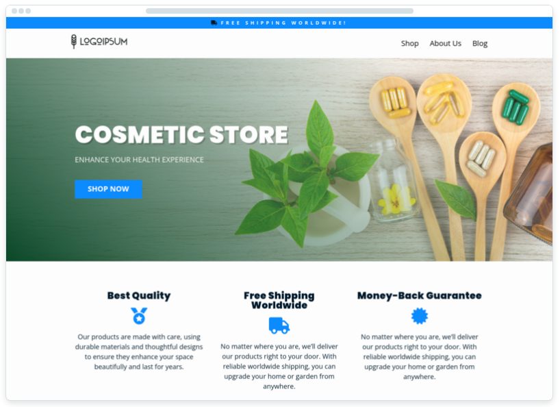 12. E-Store/Supplements