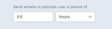 emails into batches