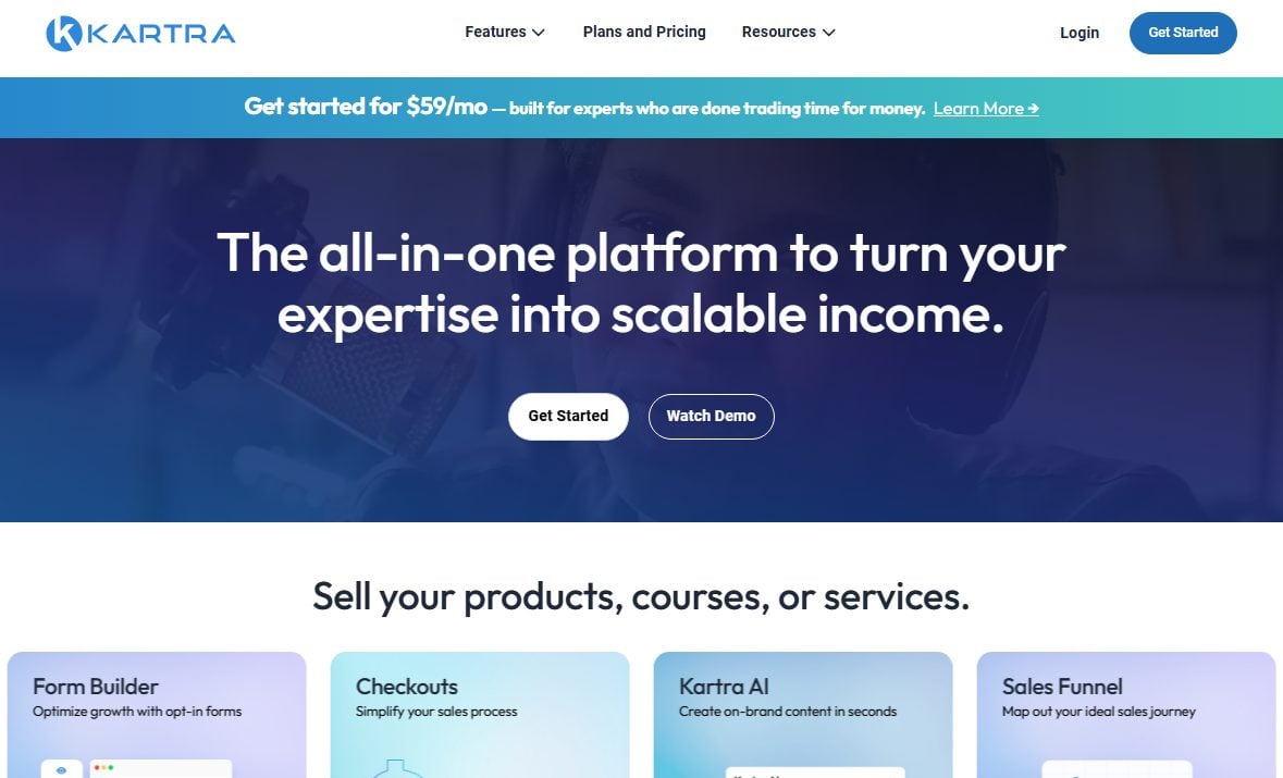 3. Kartra: Best for Live Webinars