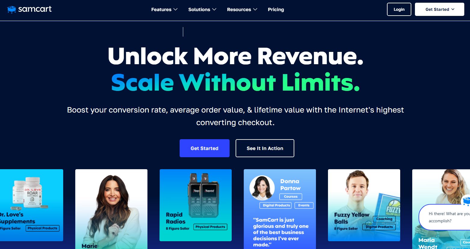 6. SamCart: Best for Checkout Tools