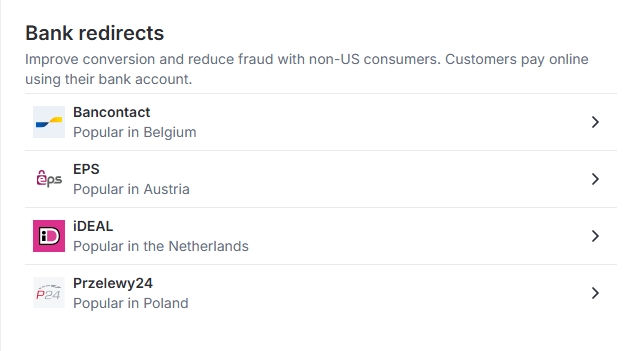 6. Bank Redirects