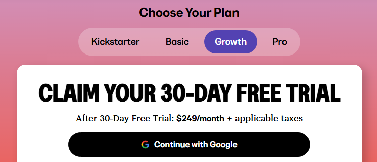 Growth Plan Free Trial
