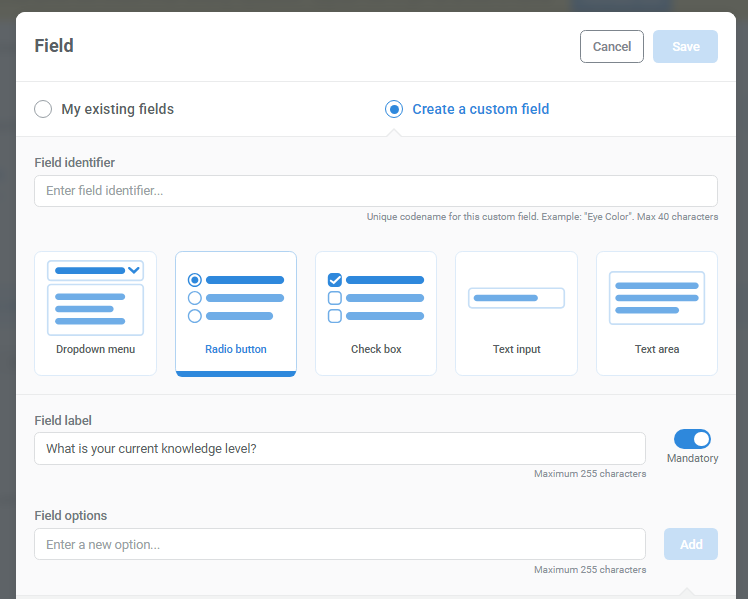 Registration Form Builder