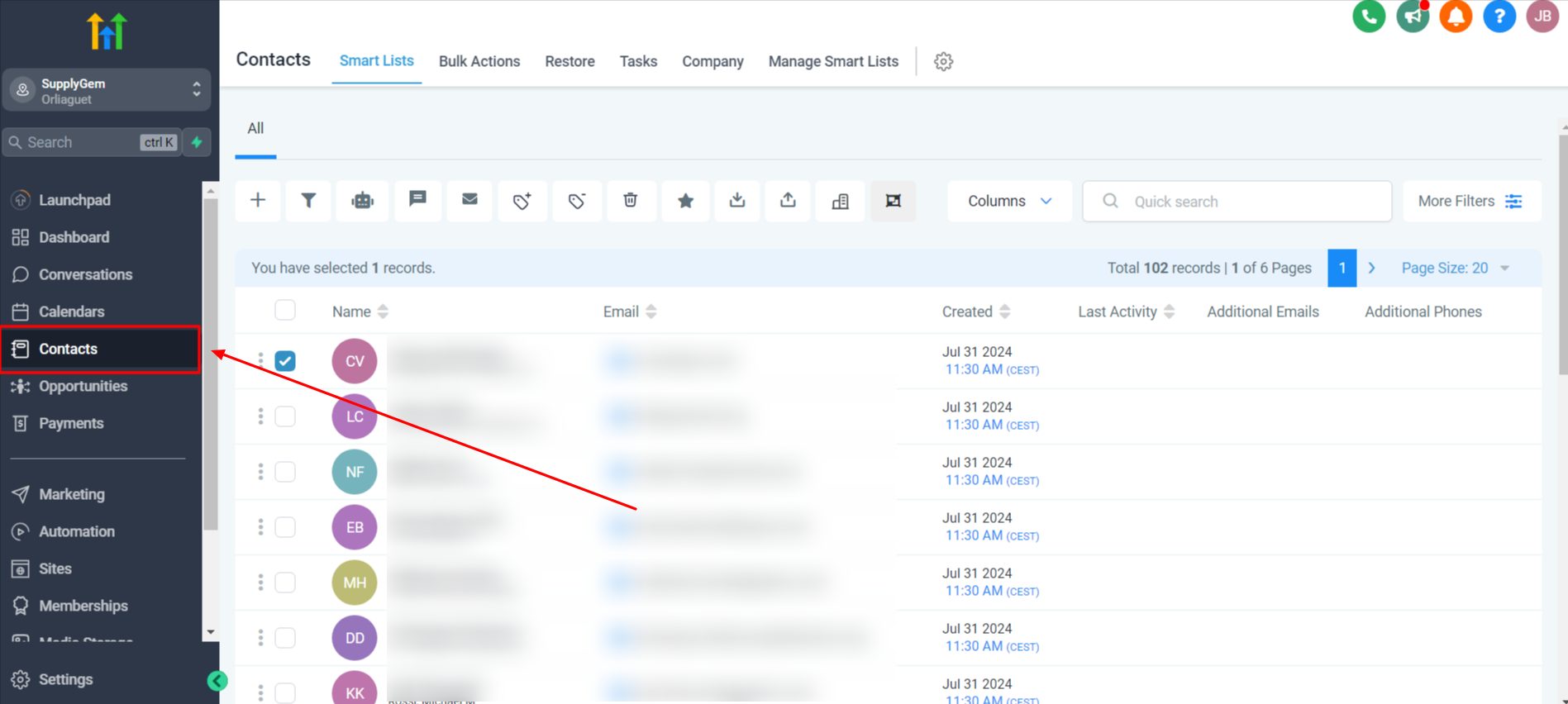 import any CSV files of customer contacts