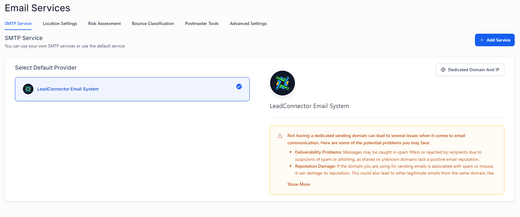 Email Settings