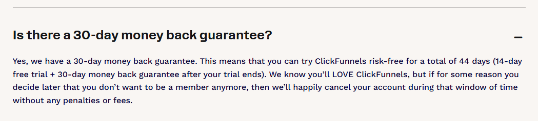 Use the 30-Day Money-Back Guarantee