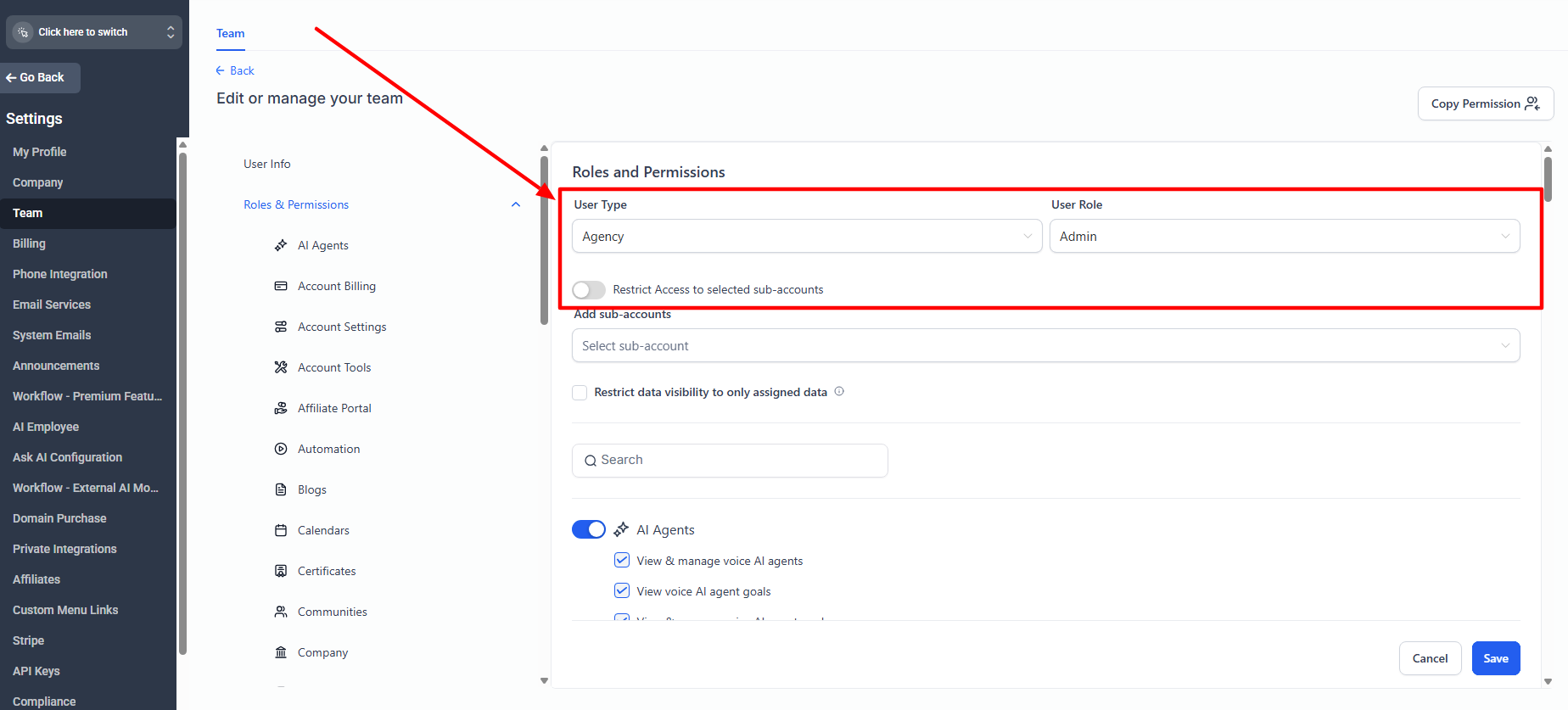2. Set Granular User Permissions